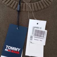 Tommy Jeans Maglione girocollo cotone - green Tg L