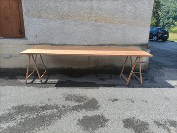 tavola rettangolare MT 2,80x1,00 + 2 sostegni