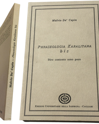 PHRASEOLOGIA KARALITANA BIS 2 LIBRO DIALETTO SARDO