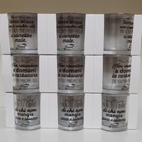 Set 9 bicchieri acqua da 250ml "Fiorucci", in vetr
