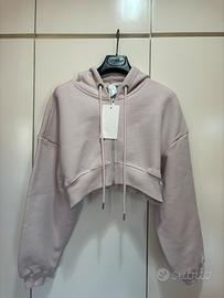 Felpa con zip e cappuccio donna. Zara