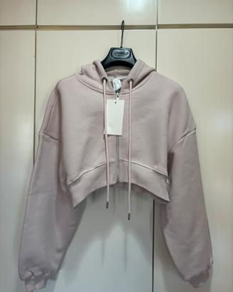 Felpa con zip e cappuccio donna. Zara