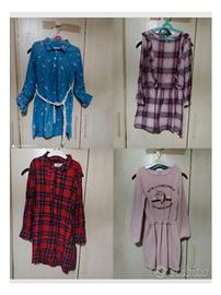set 4 vestiti bambina 7-8 anni