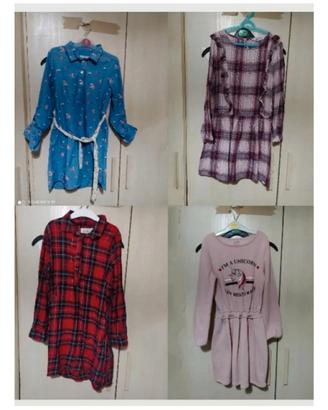 set 4 vestiti bambina 7-8 anni