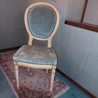 Sedia inlegno stile veneto antico artigianale 1970