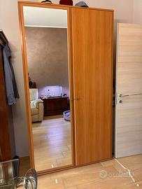 ARMADIO  MODERNO 2 ANTE CON ANTA A SPECCHIO