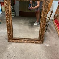 Specchio vintage cornice dorata intagliata