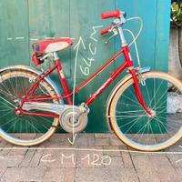 Bicicletta   D’epoca rossa da bambina da col