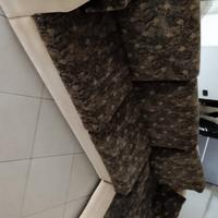 divano in tessuto con penisola