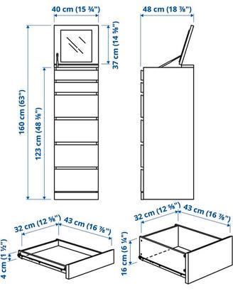 Cassettiera Malm Ikea 