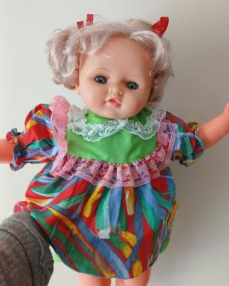 Rara bambola vintage alta 60 cm