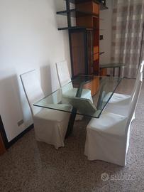 Tavolo cristallo con sedie