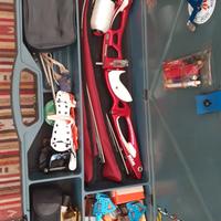 Arco tiro con attrezzatura varia