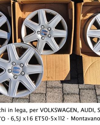 Cerchi in lega  16" per VW, AUDI, SKODA, SEAT.