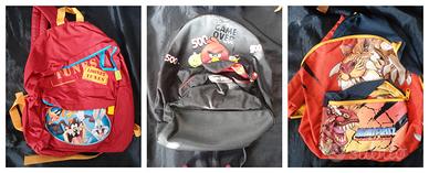 Lotto 3 zaini Looney Tunes Dino Froz Hungry Birds