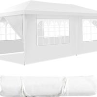 Gazebo per feste  3x6 metri, bianco con pareti