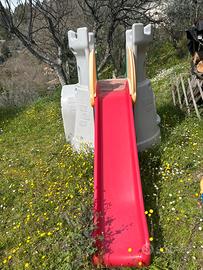 Scivolo con castello da esterno