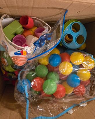 Palline lego morbidi mini canestro gioco scatole