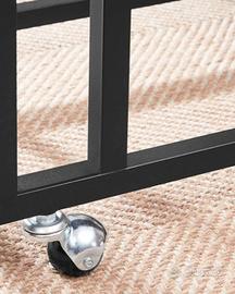 tavolo vintage con rotelle 