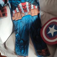 costume vestito carnevale capitan america bimbo