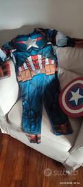 costume vestito carnevale capitan america bimbo