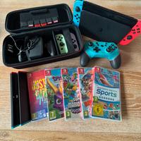 Nintendo Switch oled + borsa + controller + giochi