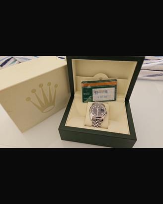 Rolex datejust jubile’ 2018 acciaio 36 mm fullset