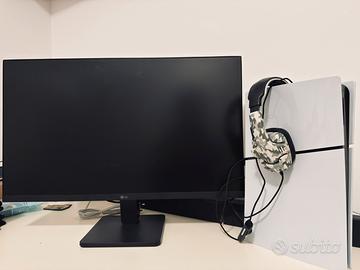 PS5 SLIM+CUFFIE+MONITOR