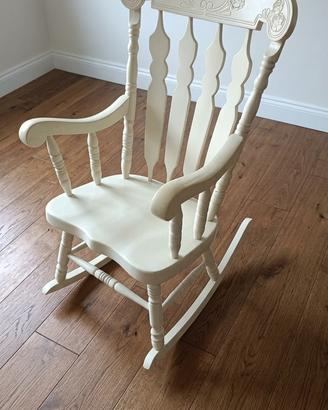 Sedia dondolo bianco design