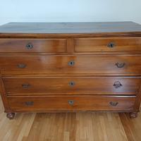 Comò Antico a 4 Cassetti con Piano in Vetro – PD