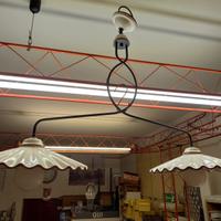 Lampadario ferro ceramica