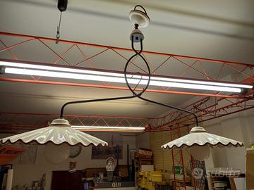 Lampadario ferro ceramica