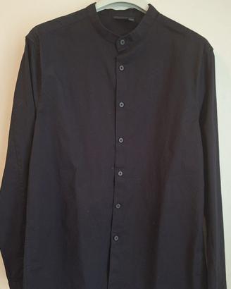 camicia "alla coreana" nera