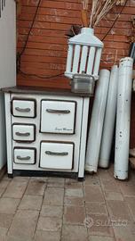 Stufa Economica a legna vintage con scambiatore