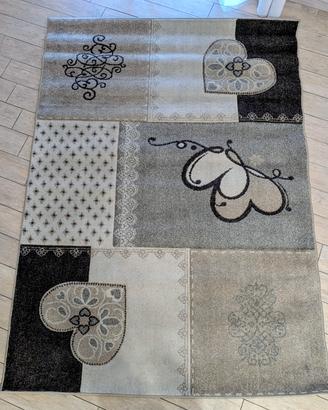 Tappeto pelo corto marrone beige tortora