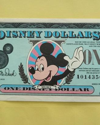 RARA banconota DISNEY DOLLARS da 1$ (1990)