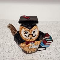 Teiera figurata inglese nuova a forma di gufo