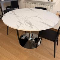 Tavolo rotondo effetto marmo 120