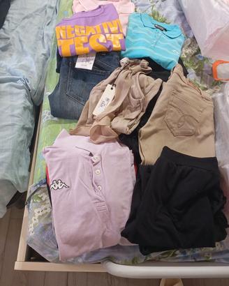 lotto magliette e pantaloni estivi donna