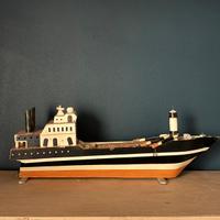 Grande Nave Modellino Vintage in Legno