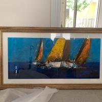Quadro moderno “Regata in mare” firmato e numerato