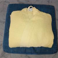 Accappatoio giallo a nido d'ape tg.L.