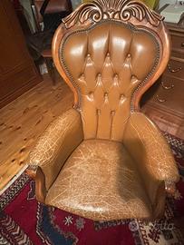 Coppia Poltrone Bergère Stile Luigi XV