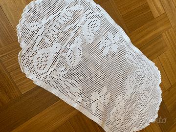 Runner da tavolo, centrotavola uncinetto a filet