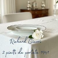 2 piatti portata Ginori 1941 • Oro e Blu Cobalto