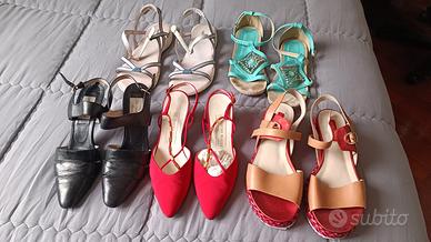 In blocco 5 paia scarpe donna