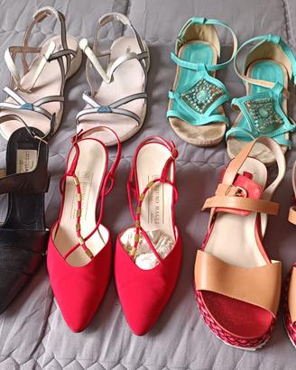 In blocco 5 paia scarpe donna