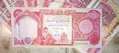 2 Banconote Dinari Iraq Nuovi ed Autentici '2008