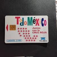 Scheda telefonica  vintage Telmex TODO MEXICO