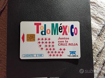 Scheda telefonica  vintage Telmex TODO MEXICO